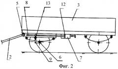 Устройство для повышения проходимости колесного трактора с двухосным прицепом (патент 2456194)
