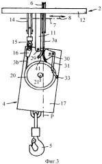 Устройство подвески грузового блока крана (патент 2305062)