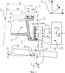 Способ обработки радиальной торцевой канавки на детали газотурбинного двигателя (варианты) (патент 2648174)