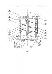 Переносная установка для получения воды из снега и (или) льда (патент 2640347)
