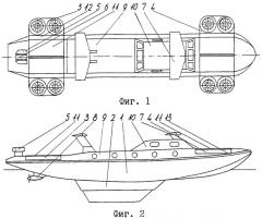 Водно-воздушное транспортное средство "аквалёт", безмачтовый парус, устройство управления парусом (патент 2419557)