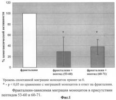 Пептид для ингибирования фракталкин-стимулированной миграции моноцитарных клеток (патент 2461565)