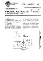 Гидросистема стенда для испытания насосов (патент 1245756)