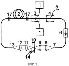 Волоконный импульсный кольцевой лазер с пассивной синхронизацией мод излучения (варианты) (патент 2564519)