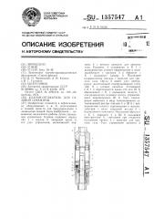 Клапан-отсекатель для газовой скважины (патент 1357547)
