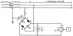 Генератор гутина к.и. и цагарейшвили с.а. ввода токов сигналов в трехфазную линию электропередачи 0,4 кв по схеме "фаза" - "земля" с источником питания "фаза" - "фаза" (патент 2421905)