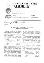 Замасливатель для обработки стекловолокна в процессе вытягивания (патент 241628)