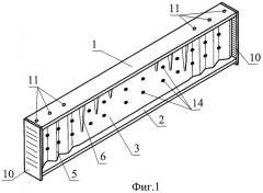 Балка композиционной структуры с гофрированными элементами (патент 2409728)