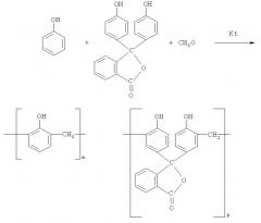 Гомоолигофенолформальдегидный фталидсодержащий новолак на основе 3,3-бис(4'-гидроксифенил)фталида в качестве олигомера для получения сшитых фталидсодержащих полимеров и способ его получения, соолигофенолформальдегидные фталидсодержащие новолаки на основе 3,3-бис(4'-гидроксифенил)фталида и фенола в качестве соолигомеров для получения сшитых фталидсодержащих сополимеров, способ их получения и сшитые фталидсодержащие сополимеры (патент 2442797)