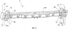 Станина для обжимных клетей прокатного стана, выполненная из нескольких компонентов (патент 2355490)