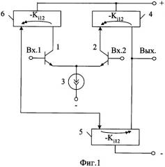 Дифференциальный усилитель с повышенным ослаблением синфазного сигнала (патент 2332782)