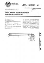 Устройство для извлечения инородных тел (патент 1287863)