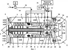 Атомный газотурбинный авиационный двигатель (патент 2349775)