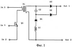 Преобразователь напряжения с индуктивно связанными рекуперационными цепями (патент 2396685)