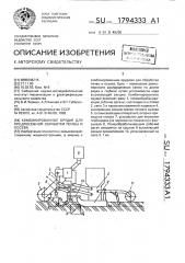 Комбинированное орудие для предпосевной обработки почвы и посева (патент 1794333)