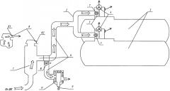 Устройство обогрева предохранительных клапанов ассенизаторской машины с помощью выхлопных газов (патент 2603876)