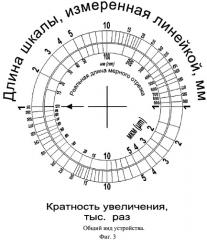 Устройство для определения увеличения на электронных микрофотографиях при электронно-микроскопическом исследовании (патент 2482443)