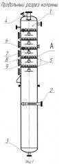 Колонна ректификационная с колпачковыми тарелками (патент 2472565)