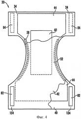 Впитывающие предметы одежды с улучшенной посадкой в передней ножной области (патент 2497493)