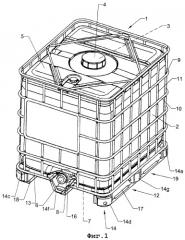 Поддонообразное основание для контейнеров для перевозки и хранения жидкостей (патент 2283810)