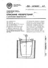 Устройство для изготовления набивных тиглей индукционных плавильных печей (патент 1476287)