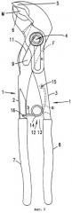 Клещи с саморегулируемой установкой, пригодные для пользования одной рукой (патент 2261168)