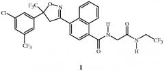 Кристаллическая форма 4-[5-[3-хлор-5-(трифторметил)фенил]-4,5-дигидро-5-(трифторметил)-3-изоксазолил]-n-[2-оксо-2-[(2,2,2-трифторэтил)амино]этил]-1-нафталинкарбоксамида (патент 2575121)
