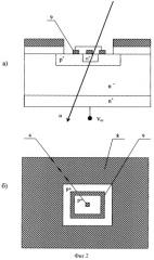 Интегральная би-моп ячейка детектора излучений (патент 2383968)