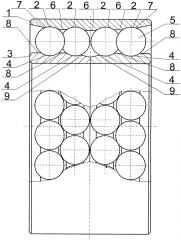 Шариковый бессепараторный подшипник качения (патент 2634610)