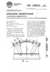 Стенд для градуировки тензорезисторов (патент 1430737)