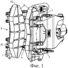 Тормозное устройство рельсового подвижного состава с самостабилизирующимися тормозными накладками (патент 2427492)