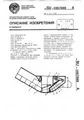 Устройство для удаления шлака (патент 1087089)