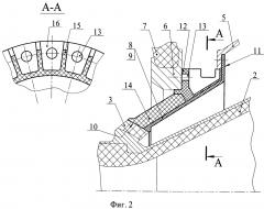 Фланец поворотного сопла ракетного двигателя из композиционных материалов (патент 2647269)