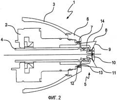 Кольцо для подачи управляющего воздуха с кольцевой канавкой и соответствующая колоколообразная тарелка (патент 2428260)