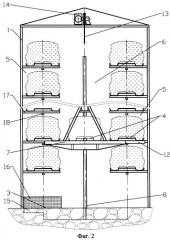 Многоярусная механизированная автостоянка с хранением автомобилей на поддонах (патент 2278932)
