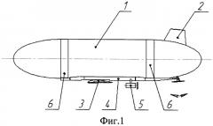 Дирижабль с подвижным крылом (патент 2481235)