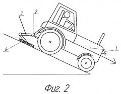 Противоскатное устройство тракторных транспортных агрегатов, оснащенных гидросистемой (патент 2494893)
