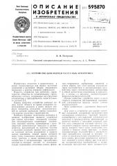 Устройство для оценки частотных искажений (патент 595870)