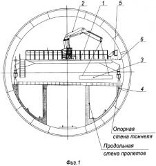 Способ внутреннего обустройства тоннеля и устройство для его осуществления (патент 2355848)