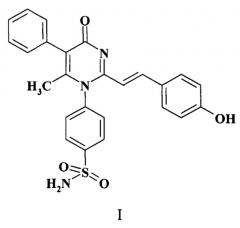 Новое 2-стирилпроизводное 4-(2,6-диметил-4-оксо-5-фенил-4н-пиримидин-1-ил)-бензсульфамида, обладающее эндотелеопротекторной активностью (патент 2652993)