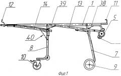 Тележка-каталка под съемные носилки для санитарного транспортного средства (патент 2321383)