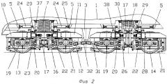 Восьмиосное железнодорожное тяговое транспортное средство (варианты) (патент 2284935)