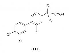 Производные 1-(2-фторбифенил-4-ил)-алкилкарбоновой кислоты для лечения транстиретинового амилоидоза (патент 2565066)