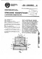 Устройство для гидроштамповки листовых деталей (патент 1005982)