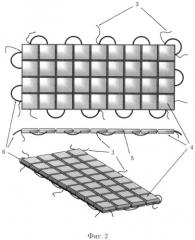 Гибкое защитное бетонное покрытие и мат для его создания (патент 2494186)