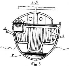 Судно с устройством обеспечения его плавучести и непотопляемости при аварии (патент 2401768)