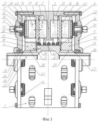Сдвоенная аксиальная асинхронная электрическая машина со встроенным тормозным устройством (патент 2558704)