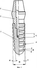 Внутрикостный дентальный имплантат (патент 2325133)