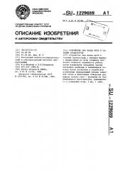 Устройство для ввода проб в газовый хроматограф (патент 1229689)