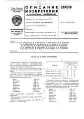 Сплав на основе алюминия (патент 387018)